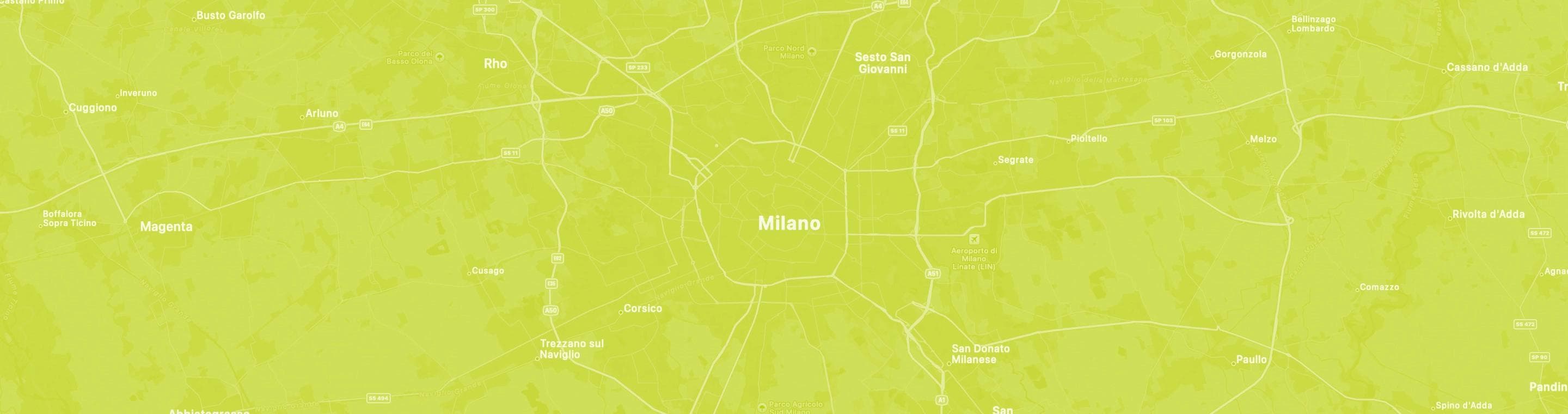 Mappa di Milano e dintorni